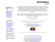 Tablet Screenshot of animationjournal.com
